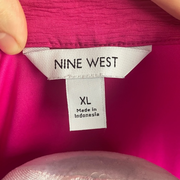 Nine West Button Front Ruffle Hem Dress - Picture 6 of 11